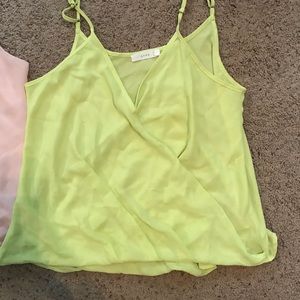2 cami chiffon tops.